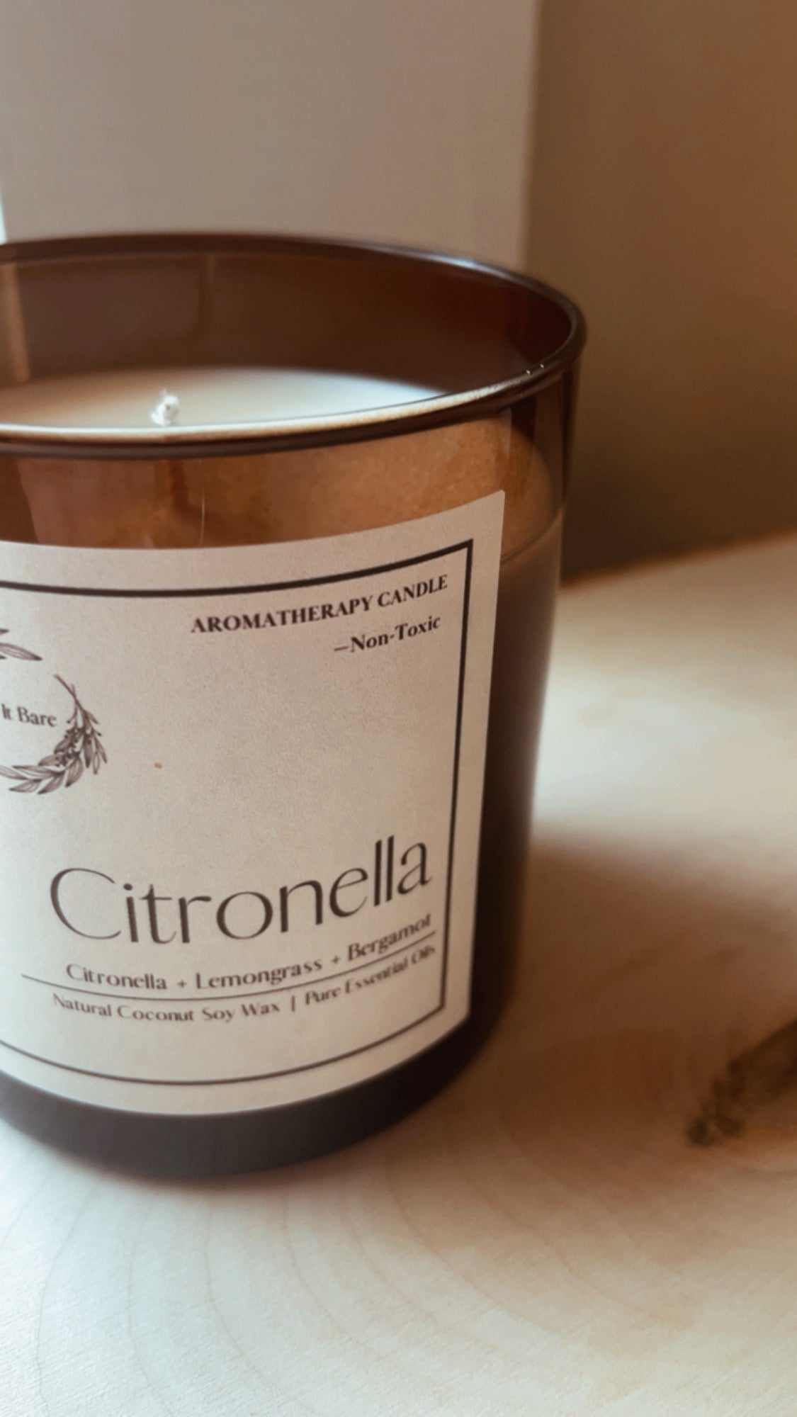 CITRONELLA: Citronella + Lemongrass + Bergamot